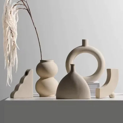 Nordic Light Luxury Ins Small Ceramic Vase