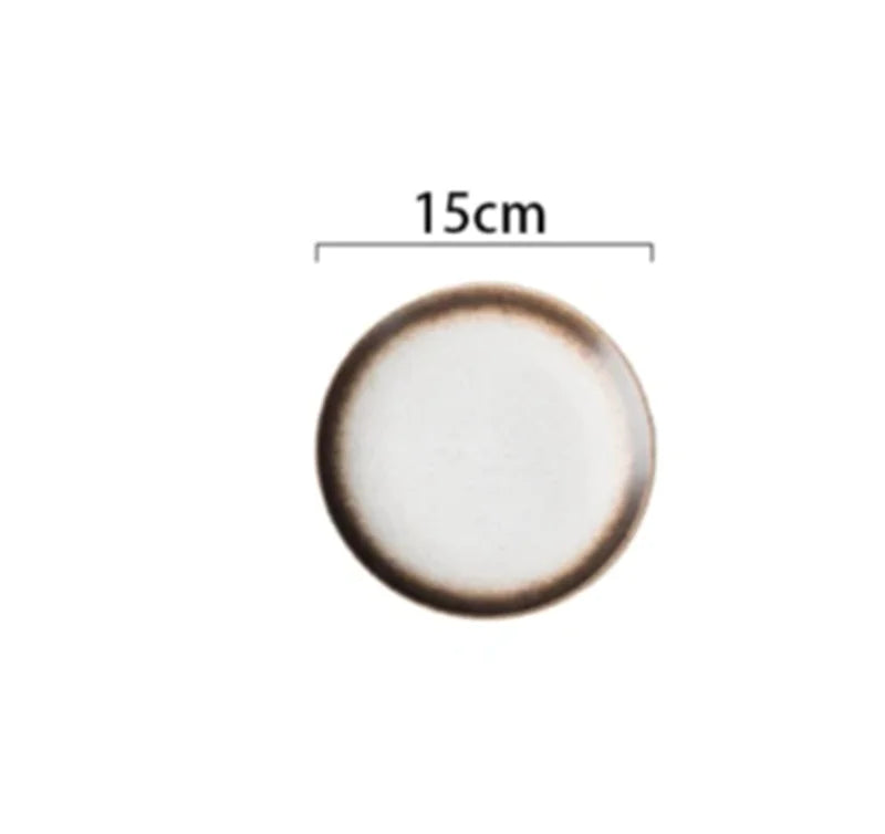 Creative Retro Japanese Ceramic Plate Disc