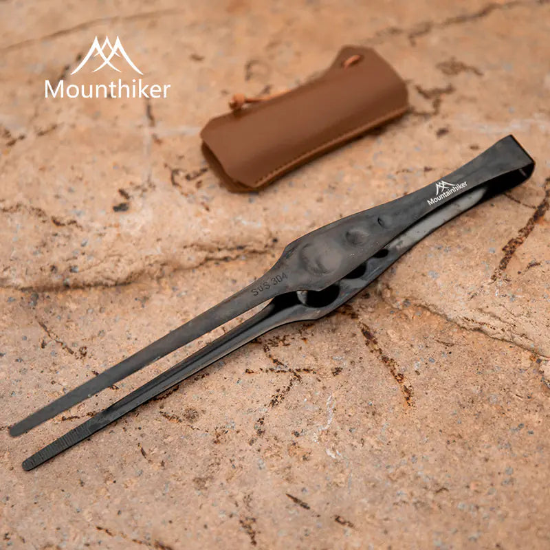 304 Stainless Steel Camping Grill Tongs for Outdoor Cooking